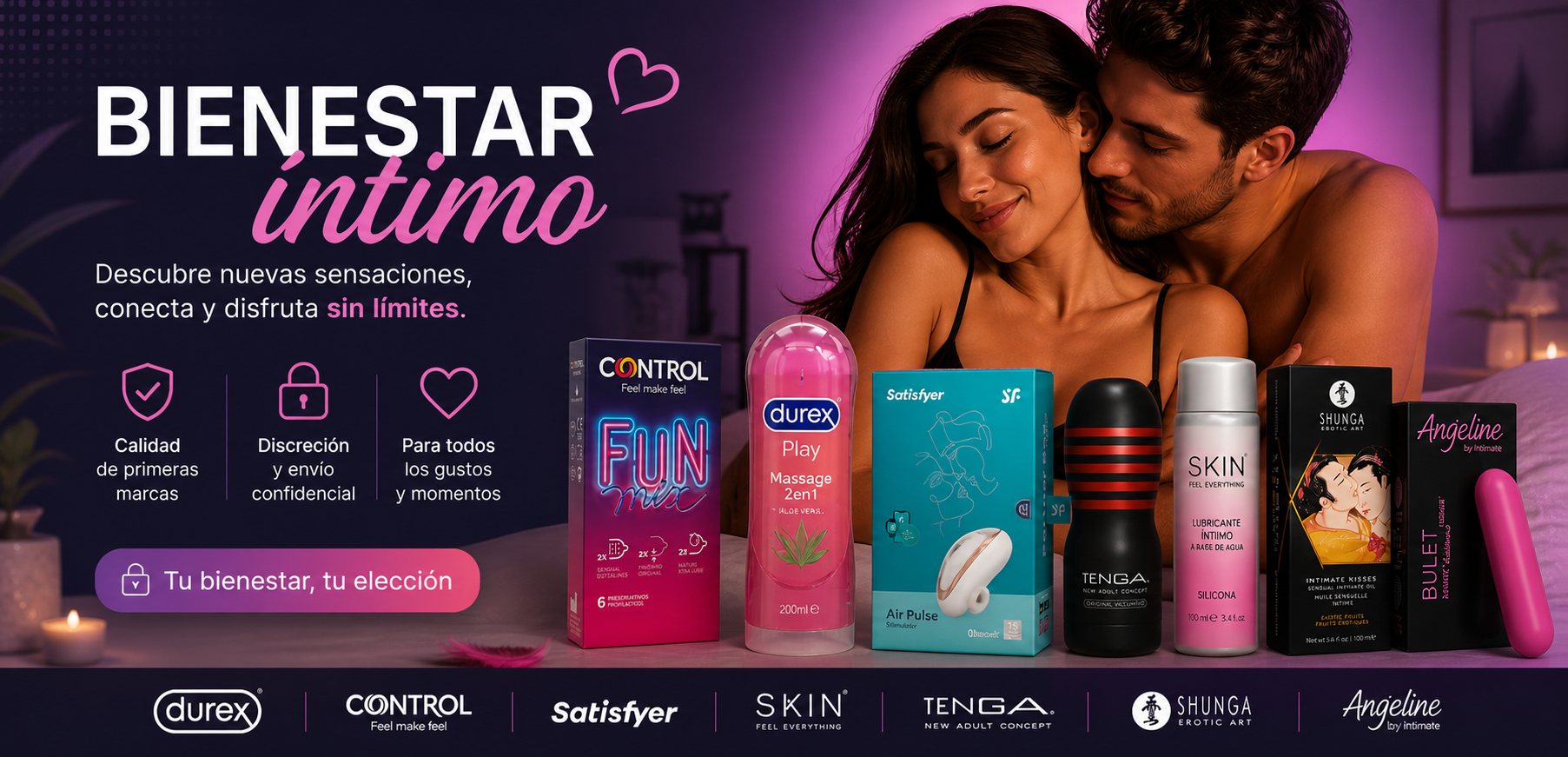Bienestar íntimo con marcas líderes