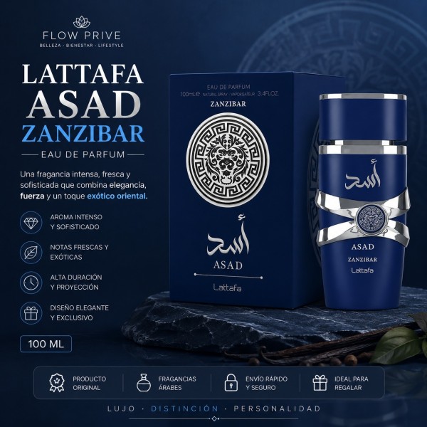 Perfume árabe Lattafa Asad Zanzibar 100 ml